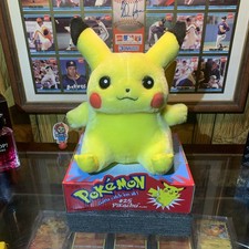 Hasbro Pokémon Pikachu #25 Plush Stuffed Animal Boxed 1998 100% mint🔥 read picture