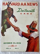 1936 FOOTBALL PROGRAM HARVARD CRIMSON Vs. DARTMOUTH INDIANS BIG GREEN IVY LEAGUE picture