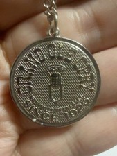 T30276-Vintage Grand Ole Opry WSM Nashville Microphone Medallion Necklace 24
