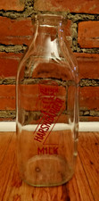 Vintage Harshbarger Dairy Quart Milk Bottle Altoona PA Glass Collectible picture