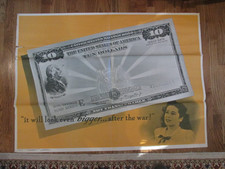Newsmap propaganda poster 16 April 1945 War Bonds and Allies Squeeze Reich WWII picture