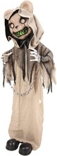 3.3-ft Standing Animated Burlap Bear Animatronic Halloween Decoration picture
