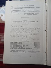 1874 Train Report OGDENSBURG AND LAKE CHAMPLAIN RAILROAD Rouses Point New York picture