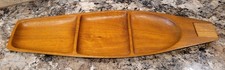 Vintage Arthur Umanoff Designed Tavernau Divided Wood Platter By Raymor, Haiti picture
