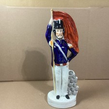 Rare Antique Crimean War TWO SIDED FRENCH ENGLISH SOLDIER Staffordshire Figure picture