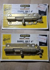 NOS Vintage Stanley Brass Barrel Bolts 2 Matching 4
