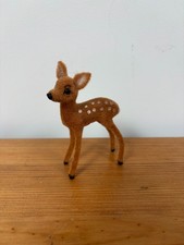 Vintage Wagner Kunstlerschutz West Germany  Flocked Baby Deer Fawn Figurine picture