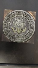 RARE VINTAGE EISENHOWER, JFK WHITE HOUSE USED PRINTER'S BLOCK PRESIDENTIAL SEAL picture