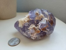 1.4 LB Natural Purple Fluorite Crystal Cluster Mineral Specimen picture