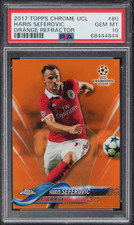 Topps Chrome UEFA UCC 2017/18 Haris Seferovic Orange Refractor /25 PSA 10 GEM-MT picture