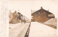 1906 RPPC Train at DL&W RR Station Stewartsville NJ picture