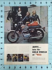 1968 BSA Thunderbolt 654cc Motorcycle Print Ad Bold World Vintage British Bike picture