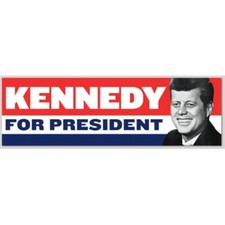 John F. Kennedy For President Replica 1960 JFK Portrait Campaign Bumper Sticker picture