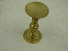 Brass candlestick 6.75 inches tall for 3 inch pillar holder made in India picture