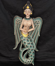 OLD INDONESIAN HAND CARVED PAINTED WOODEN 16