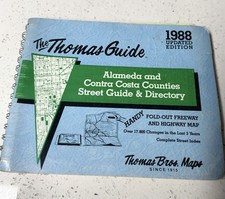 Vintage 1988 Thomas Guide Alameda Contra Costa Counties Updated Edition Spiral picture