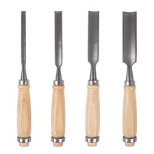 CNBTR Wood Color Carbon Steel Carving Firmer Gouge Wood Chisel Set DIY picture