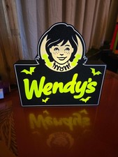 Wendys Halloween Frosty Frights - USB Lighted LED Sign - Man Cave - arcade picture