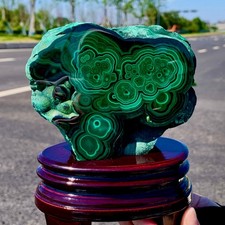 1.85LB Natural glossy Malachite transparent crystal rough mineral sample picture