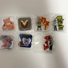 Zatch Bell Pop Up Acrylic Keychain Set Square Pins Gold Color New In Box picture