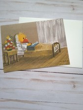 Vintage Suzy's Zoo Get Well Card Duck in Bed 1968      6