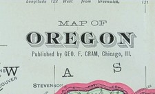 Vintage 1903 OREGON Map 22