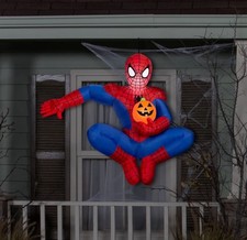Marvel Spider-Man Halloween 4.5ft Light Up Airblown Inflatable Outdoor Decor New picture