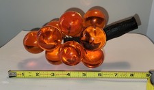 Vintage Small Cluster Of Orange/Amber Lucite Grapes. See Photos And READ picture