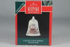 Hallmark '1992 Fine Porcelain Thimble Bell' 3rd In Series Miniature Ornament NIB picture