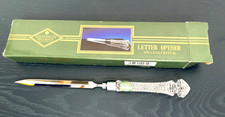 Vintage Shannon Crystal by Godinger Silver Letter Opener Elegant Faceted Handle picture