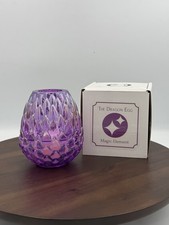 Olsen Glass Magic Element, Purple Carnival Iridescent Dragon Egg Fairy Lamp picture