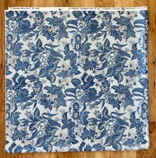 Waverly Richardson Chintz Fabric 1.5 Yds Blue Floral Old Sturbridge Village 54” picture