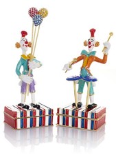 Keren Kopal *2 pc set *  Circus Clown  Trinket Box Decorated & Austrian Crystals picture