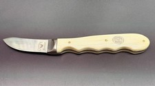 Crowing Rooster Fixed Blade Hunting Knife Bone Handle Leather Sheath Box picture