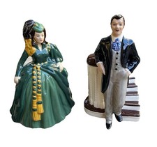 RARE Gone With The Wind Salt And Pepper Shakers TE TEC & SMT NIB Hand Painted picture