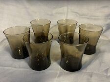 6-Linden Mocha Anchor Hocking Flat Tumbler Drinking Glasses Set Of 6 Glass picture