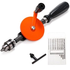 Speedy Hand Drill Set Manual 1/4 Inch 10 Bits DIY picture