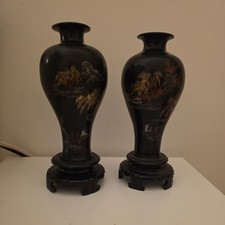 Chinese Lacquered Vases  1950s  picture