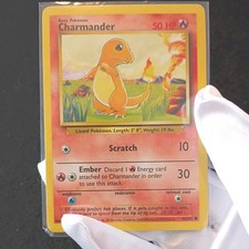 VERY RARE Charmander Pokemon Card Great Condition 1995 50 HP Near Mint Pre-owned picture