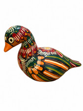 Vintage Tonola Mexican Handpainted Folk Art Pottery Duck picture