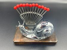 Art Deco French Chrome Snail Cocktail Pick Fork Holder by Benjamin Ravier c.1930 picture