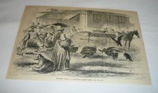 1879 magazine engraving~CHARLESTON,SOUTH CAROLINA MARKET SCENE African Americans picture