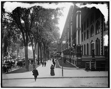 Photo:Saratoga Springs NY 1900s United States Hotel Veranda Street Scene picture