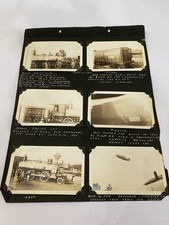 Vintage 1934 Photos Rare Original Railroad Trains Goodyear Blimp Ohio picture
