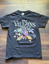 Vintage Disney Villains Black T-Shirt with Colorful Characters Adult Small picture