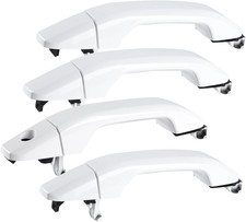 4Pcs White Exterior Door Handle Replacement for Chevy Silverado GMC Sierra 1500 picture