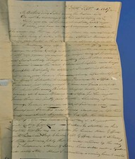 1837 Westport MA Letter Silk Industry Collapse East Haddam Frederick Brownell picture