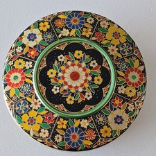 Vintage Lithograph Art Flower Printed Made In Holland Collectible Tin Box picture