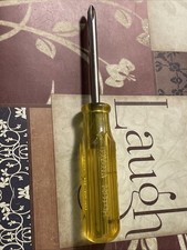 Vintage 80’s Reversible Screwdriver TOYOTA Motor Yellow Plastic Handle OEM picture