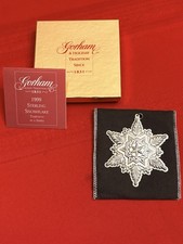 1999 Gorham Sterling Silver Snowflake Ornament Christmas Collectible picture